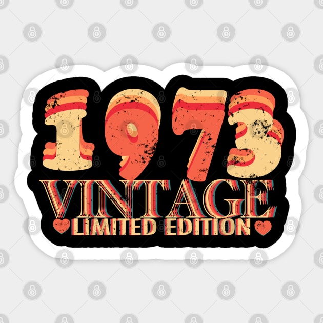 Vintage 1973 Limited Edition Sticker by Whisky1111